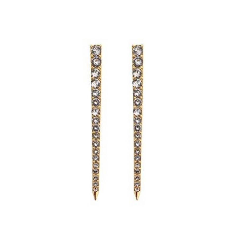 Stella Valle Achieve Dagger Earring Gold Swarovski